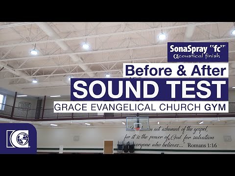 SonaSpray "fc" Acoustical Finish Before and After Demo