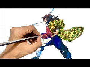 Drawing Giyuu vs Akaza | Demon Slayer Infinity Castle movie
