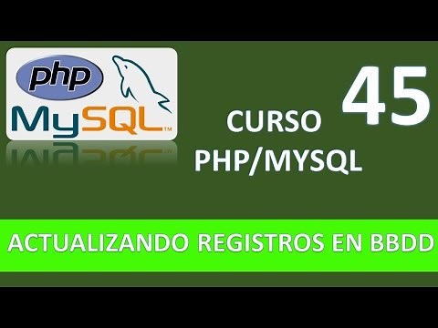 PHP MySQL Course. Updating Records in a MySQL Database. Video 45