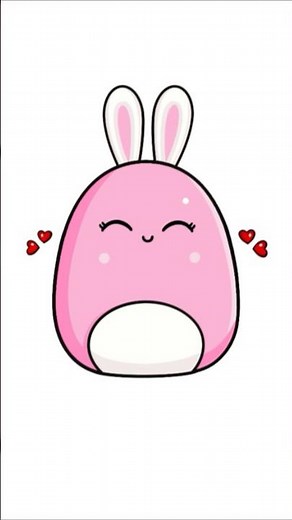 Draw a Cute Bunny 🐰 Squishmallow Easy | Step by Step Draw Bunny Squishmallow Easy | Cute Drawings