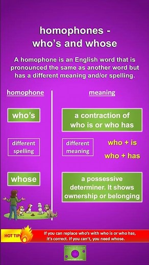 Who's vs Whose: Master Homophones with Clear Examples