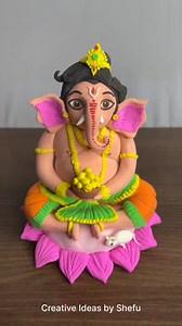 DIY how to make Ganesha idol with clay | Creative Ideas by Shefu