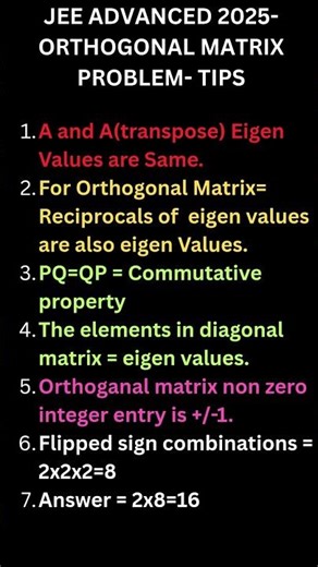 JEE Advanced 2025 Matrix Problem Solved Instantly! 🔥