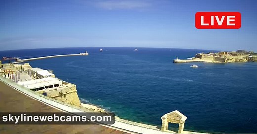Live Cam Valletta - Grand Harbour Entrance | SkylineWebcams