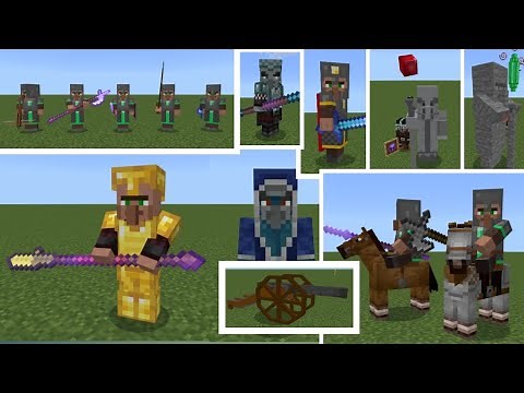 Villager And Pillager Faction Version 4 | MCPE ADDON Showcase