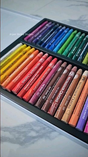 My new watercolor crayons 😍 : tutorial #shorts