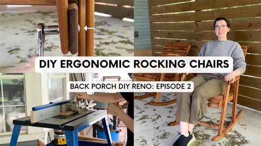 12K views · 197 reactions | A step-by-step guide to making ergonomic rocking chairs, perfect for your porch ✨ | Renee Renovates | Facebook