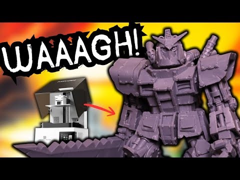 Testing the Anycubic Photon P1 with a Warhammer-Style Ork Gundam!