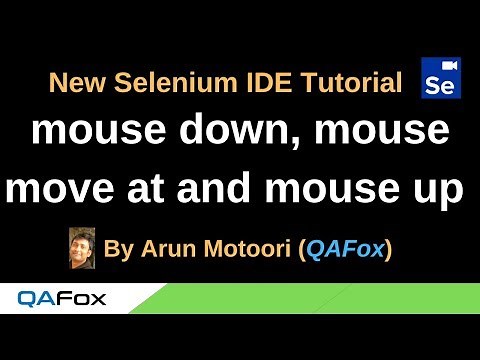 New Selenium IDE - Part 67 - mouse down, mouse move at and mouse up Commands