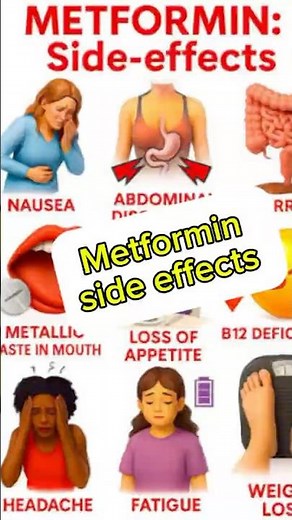 Side effects of Metformin #health
