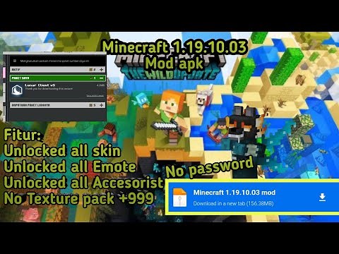 Download Minecraft 1.19.10.03 mod apk Unlocked all skin & emote Latest Version