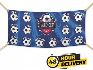 SOCCER TEAM BANNER - Waterproof Hemmed With Metal Grommets - Etsy