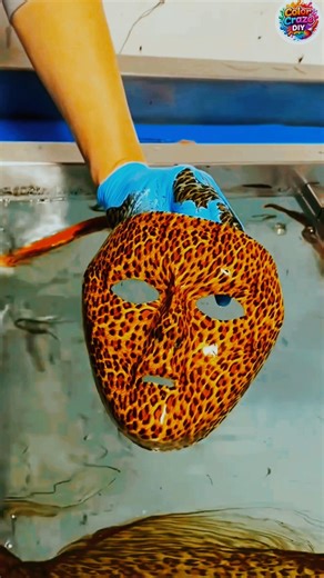 Leopard Print Mask Transformation 😱 | Satisfying Hydro Dipping Art