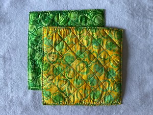 Quilted Hot Pad Trivet --granny Smith & Golden Yellow Apples - Etsy Canada