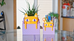 Omori Big Yellow Cat Planter, Neighbor's Room Plant Pot, Kitty Candy Holder, 3D Printed Office Desk Decor, Cute Kawaii Pet Gamer Gift - Etsy
