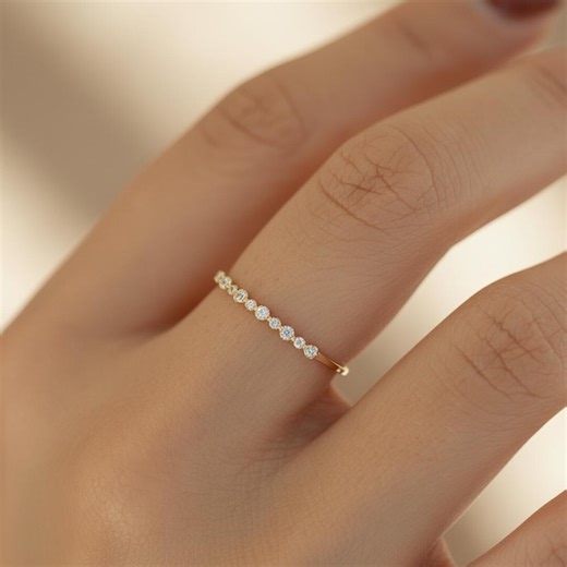 Gold Zircon Ring for Women – Simple Vintage Ring, Birthday Gift for Her Valentines Gift - Etsy