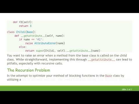 Resolving Infinite Recursion in __getattribute__: A Guide for Python Inheritance