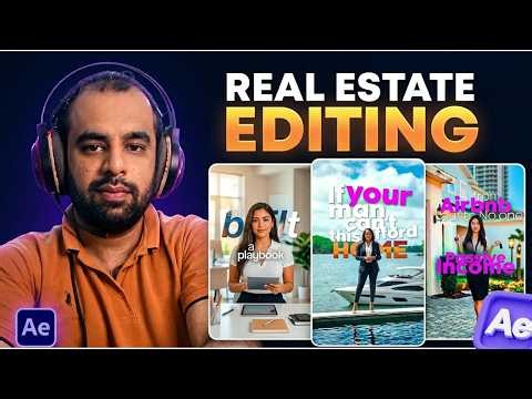 Editing viral real estate captions video in After effects tutorail | Live editing tutorail