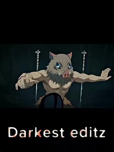 "watch till end"🔥 inosuke is angry but he is contrled😈#animeshorts#demonslayer #inosukw#darkesteditz