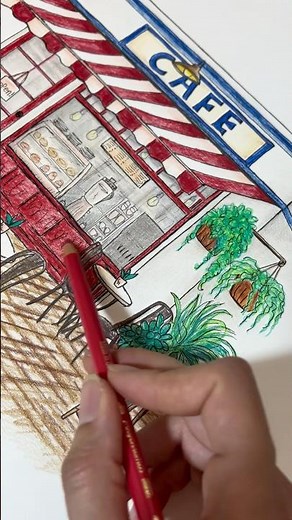 How to Draw a Cozy Cafe Step by Step – Easy & Relaxing Art