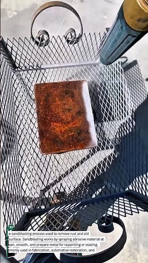 Sandblasting Rust Removal Process | Clean Metal Surface Efficiently.