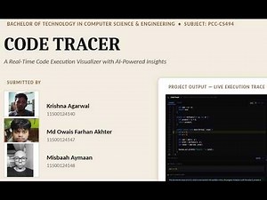 CODE TRACER A Real-Time Code Execution Visualizer with AI-Powered Insightscing #src7cse #python3