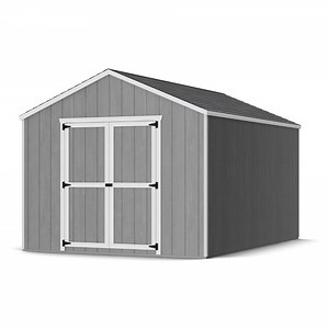 Little Cottage Co. 10x14 Value Gable Shed with Floor, Outdoor Wood Storage Do-It-Yourself Precut Kit