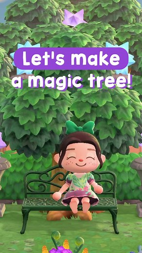 Creating a Magical Enchanted Forest with a Giant Tree in Animal Crossing