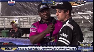 INTERVIEW VIDEO: First No Box winner Donnie Hagar to ever win a Million Dollar Drag Race, the 28th Mickey Thompson Million Dollar Race at World Wide Technology Raceway Full Interview Video: https://fb.watch/n8mRf7CG6w/ Original story… incase you missed INCREDIBLE STORY: Donnie Hagar has probably 1 of 10 open trailers here at the Million Dollar Race and the only racer to sleep in a TENT surrounded by very expensive racing operations. He spends every minute of every day into this sport that we lov