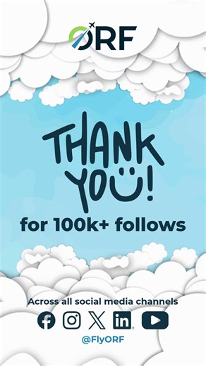 Thank you for 100k! 🥳 ✈️ We love sharing the exciting updates and stories happening at ORF. From behind-the-scenes, to on the runway and in the terminal, we're here to keep our community informed and excited about what's to come at YOUR airport 😊 | Norfolk International Airport