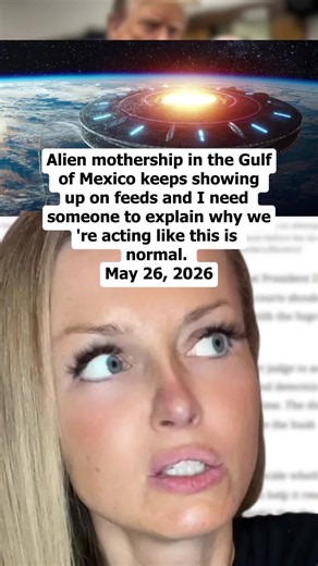 Alien mothership in the Gulf of Mexico keeps showing up on feeds and I need someone to explain why we're acting like this is normal. #alien #ufo #gulfofmexico #uap #usa