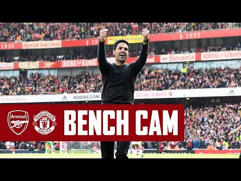BENCH CAM | Arsenal vs Manchester United (3-1) | All the action and reactions!