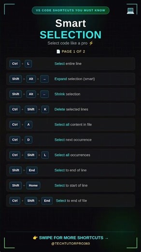 VS Code Smart Selection 🤯 | Stop Dragging, Start Selecting Like a Pro ⚡#coding #programming