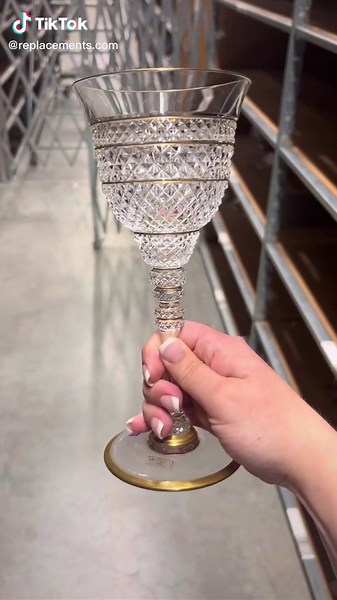 Extravagance Gold by St Louis Water Goblet - Luxury Crystal Glassware