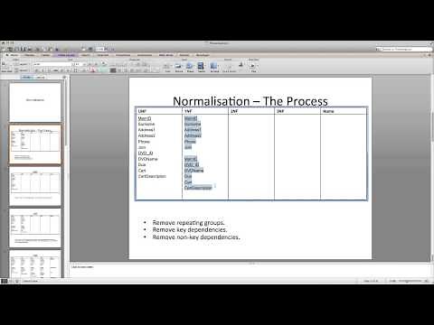 Normalisation Tutorial