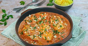 Poulet à la crème et riz pilaf