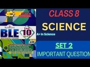 #BLE Class 8 BLE Science Set 2 || Readmore Publication BLE || Class 8 Science BLE ||