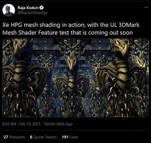 Intel teases its first enthusiast “Xe HPG” desktop gaming GPU in 3DMark Mesh Shader test