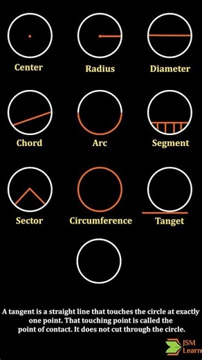10 Parts of a Circle You Must Know! | Geometry #Shorts