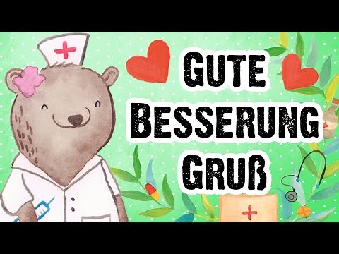 Ich wünsche dir gute Besserung! 🍀 Werde schnell wieder gesund! 🤗 - Grüße zur Genesung