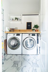 DIY Wood Laundry Room Countertop – Love & Renovations