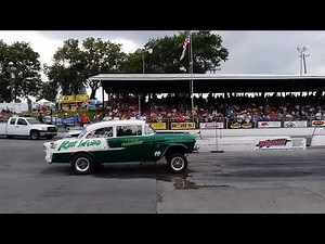 "Midnite Express" Blown 57 Chevy vs "Rat Infested" Pancho Packing 55 Gasser Beech Bend Drag Strip
