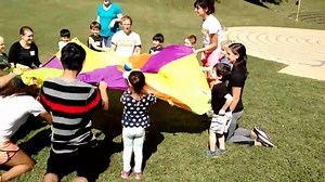 Field Day fun, featuring Randolph College Nursery School students and #RandolphCollege student-athletes! #Randolph125 | Randolph College