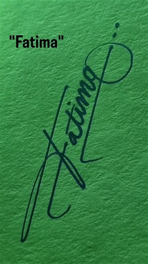 Fatima Sign ✍️ | Stylish & Professional Name #signature #design #calligraphy #art #instalogo #viral