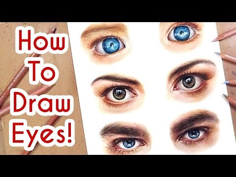 DRAWING EYES PART 1! Coloured Pencil Drawing Tutorial Episode 6