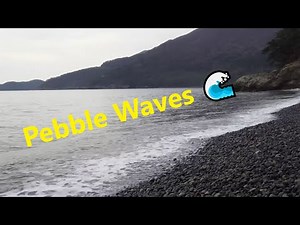 Relaxing Pebble Beach Waves 🌊 Ocean Sounds with Rolling Pebbles & Cloudy Sky