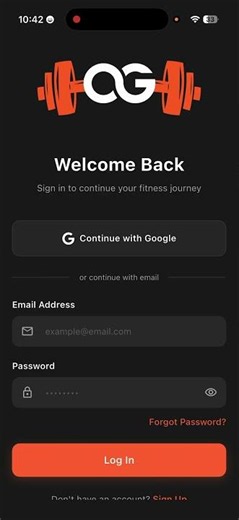 Sign In with Google | Organised Gym