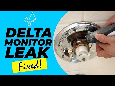 Delta Monitor 1400 Cartridge Shower STUCK Handle Faucet Valve Leak Fix [How To Fix Leaky Spout]