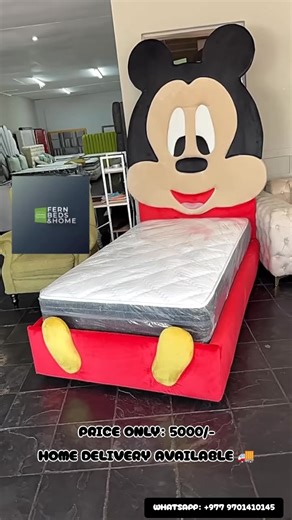 Premium Quality Mickey Mouse Bed for Home Delivery