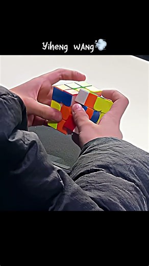 Yiheng wang solve in Normal speed VS slow motion 😱💯🔥 #shorts